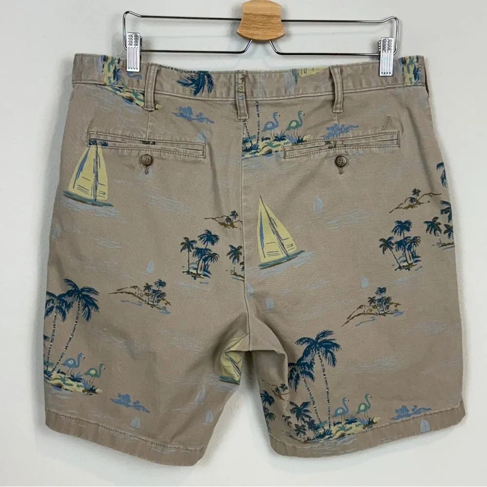 Nautica Tropical Print Classic Fit Stretch Shorts 36